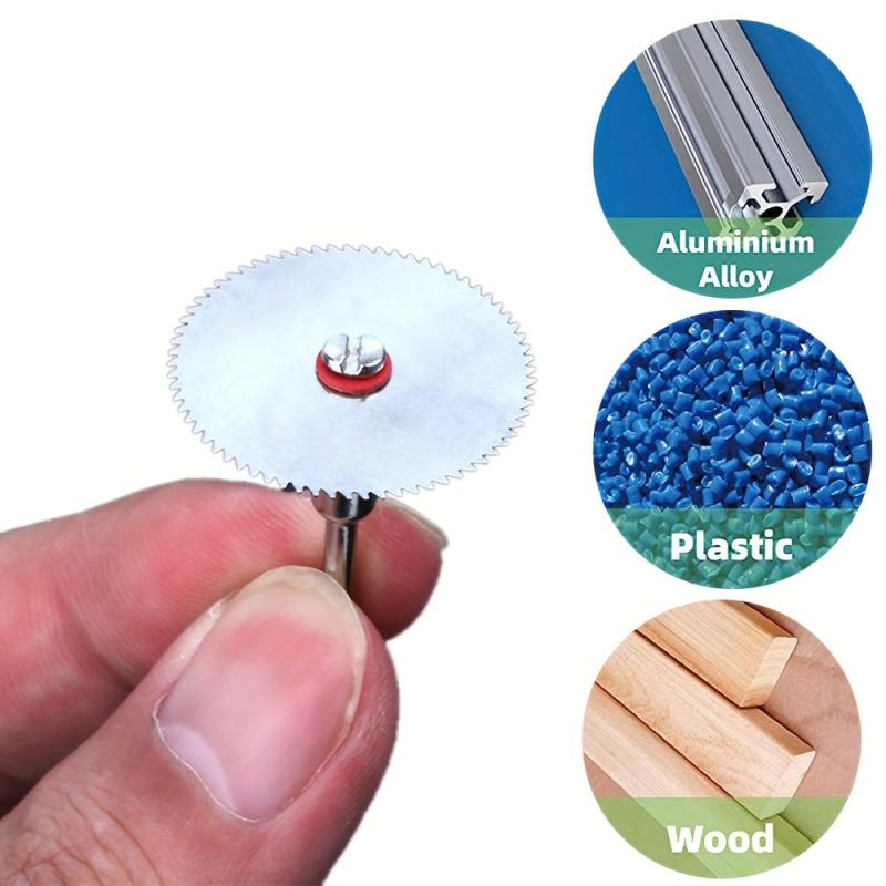 7pcs Stainless Steel Metal Cutting Discs Set with Spindles for Rotary Tools
