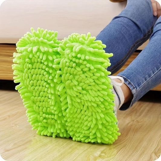 2pcs Removable Washable Shoe Covers Wooden Floors Toe Wipes Slippers