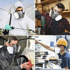 Respirator Mask Reusable Half Face Cover Gas Mask Paint Face Cover