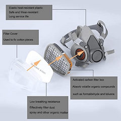 Respirator Mask Reusable Half Face Cover Gas Mask Paint Face Cover
