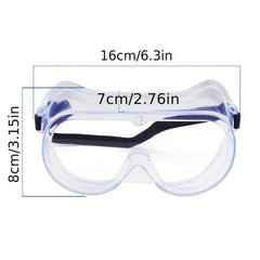 Anti Fog Safety Goggles Wide View Adjustable Chemical Splash Eyewear