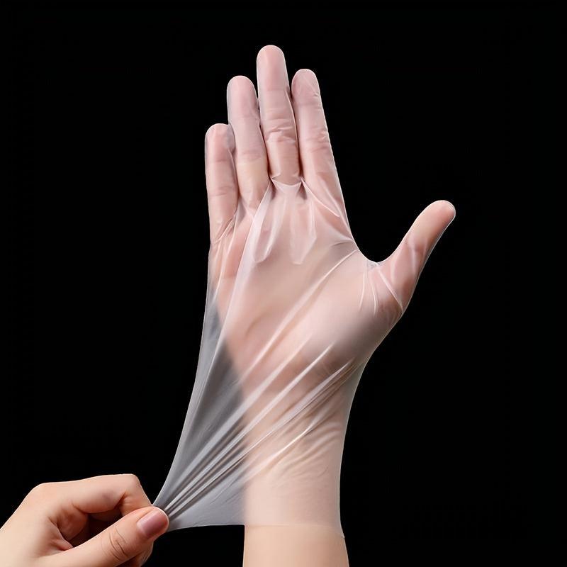 100 Disposable Clear Vinyl Gloves Powder-Free for Household Lab Work