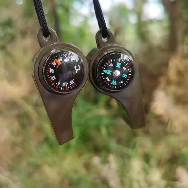 Emergency Survival Whistle Compass Thermometer Referee Cheerleading Whistle