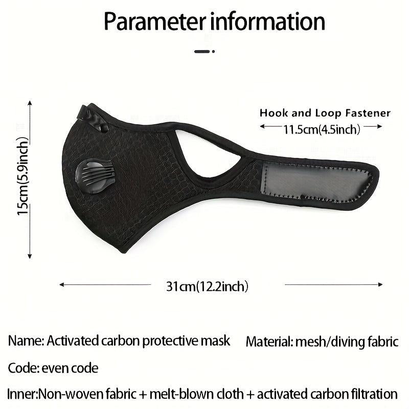 Adjustable Mask With Valves And Filters Washable Reusable Dust Masks