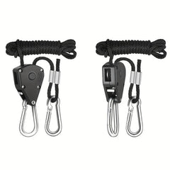 2pcs 7.54ft Ratchet Rope Lock Tie - Adjustable Rope Hanger for Tent, House Fan