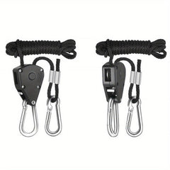 2pcs 7.54ft Ratchet Rope Lock Tie - Adjustable Rope Hanger for Tent, House Fan