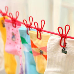 Portable Clothesline with 12 Clothespins Windproof Travel Clothesline