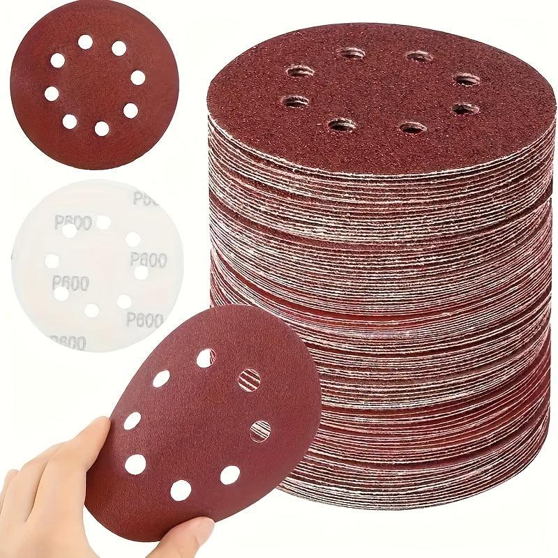 20/50pcs 8 Hole Hook & Loop Sanding Discs 60-600 Grits