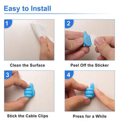 10pcs Adhesive Wall Hook Thumb Key Hanger Organizer
