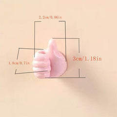 10pcs Adhesive Wall Hook Thumb Key Hanger Organizer