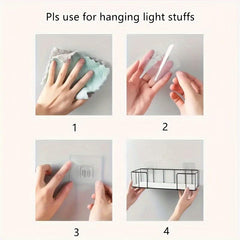 10pcs Self Adhesive Wall Hooks Clear Reusable Heavy Duty Hook
