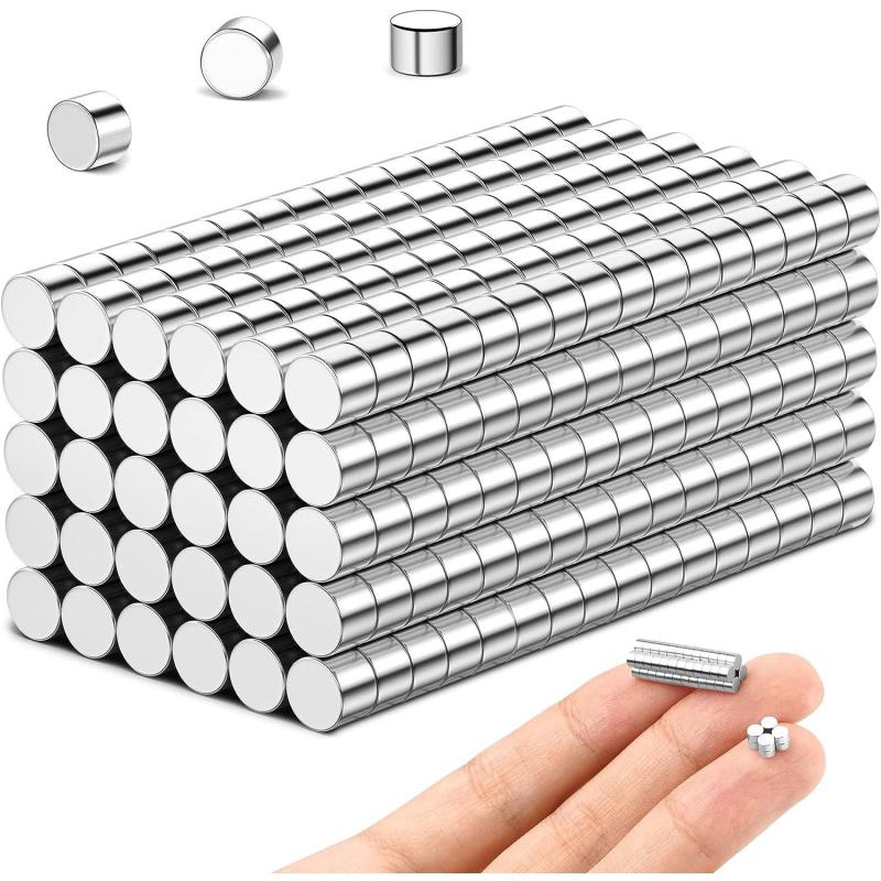 600pcs Small Magnets 3x2mm Tiny Strong Mini Refrigerator Office Magnets