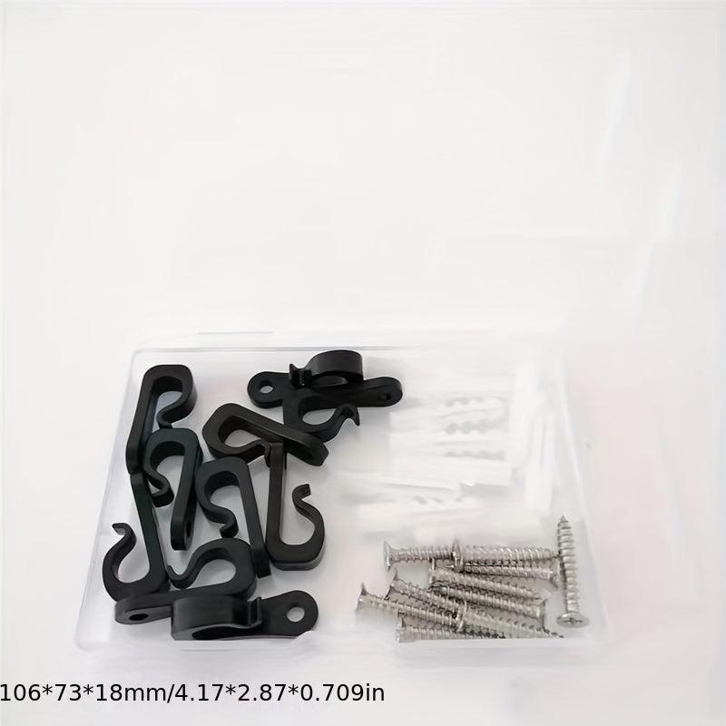 30pcs Plastic Safety Hooks for Plants & Keychains with Screws