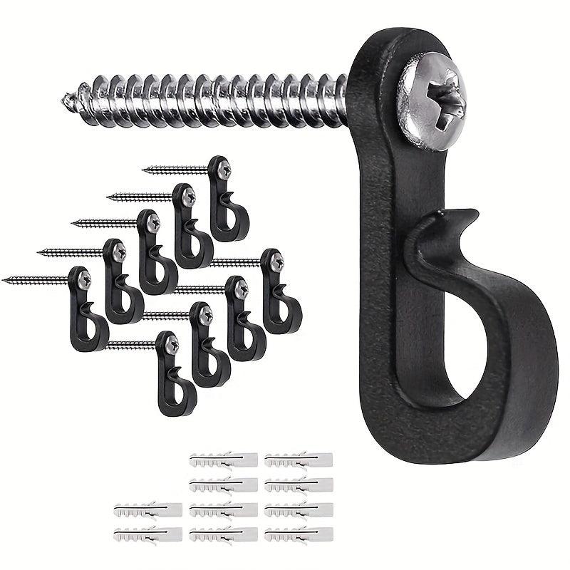 30pcs Plastic Safety Hooks for Plants & Keychains with Screws