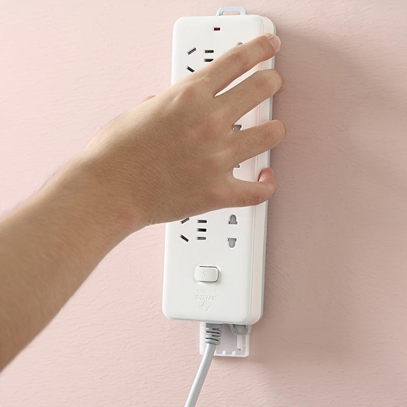 Power Strip Holder Fixator for Hotel No Hole Plug in Wall Socket
