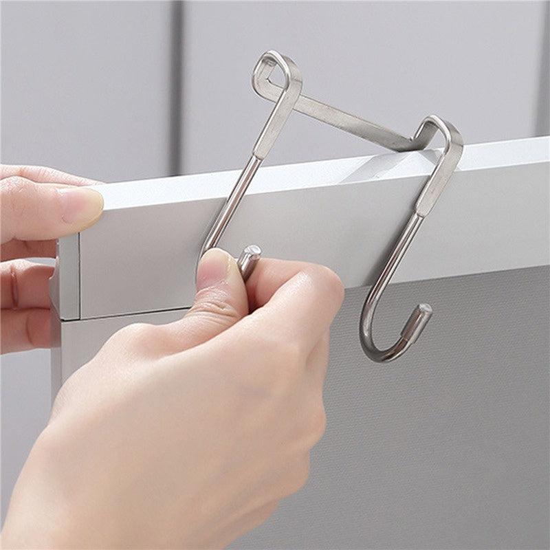 304 Stainless Steel Double Hook Holder For Hotel Heavy Duty Over The Door Hanger