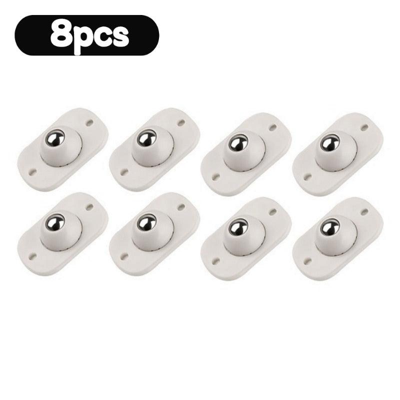 16pcs Adhesive Caster Wheels Stainless Steel 360 Rotation Swivel Furniture
