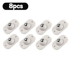 16pcs Adhesive Caster Wheels Stainless Steel 360 Rotation Swivel Furniture