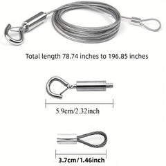 Adjustable Picture Hanging Wire Kit Stainless Steel Hanging Line
