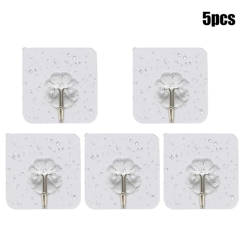 20pcs Transparent Strong Sticky Wall Hanging Nail Hook