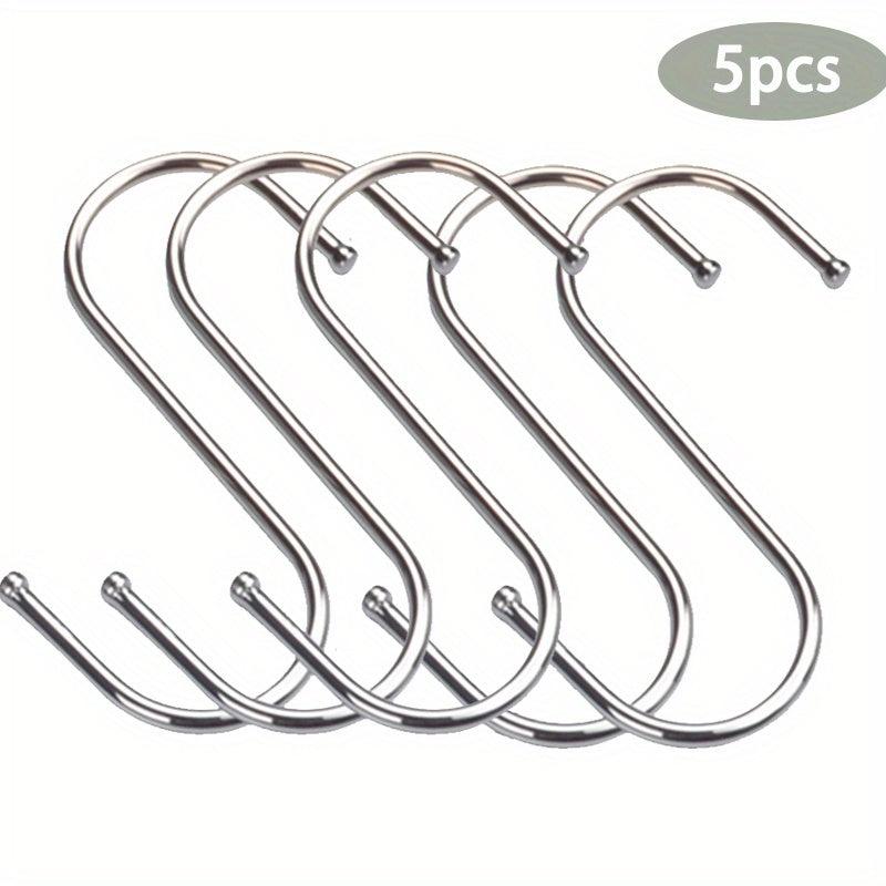 10pcs Stainless Steel S Hooks Heavy Duty Durable S Shaped Hooks for Kitchen