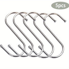 10pcs Stainless Steel S Hooks Heavy Duty Durable S Shaped Hooks for Kitchen