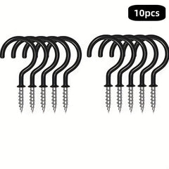 10pcs Vinyl Coated Ceiling Hooks Heavy Duty Screw Cup Hooks