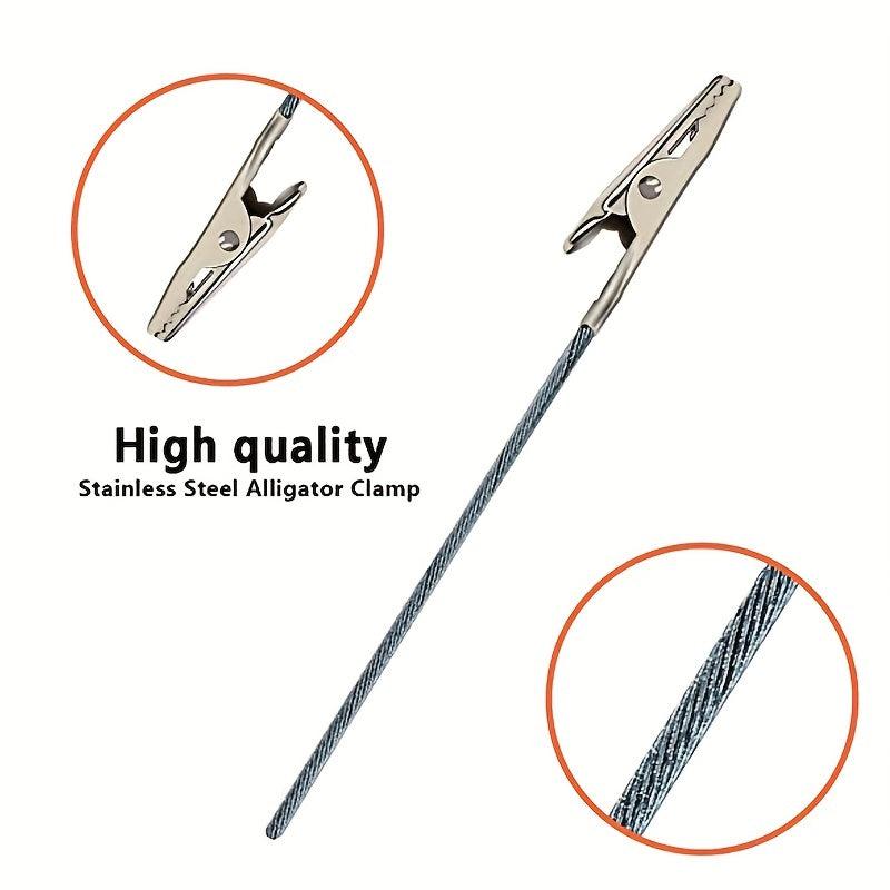 10pcs Metal Wire Crocodile Clip With Long Tail 4 Inches