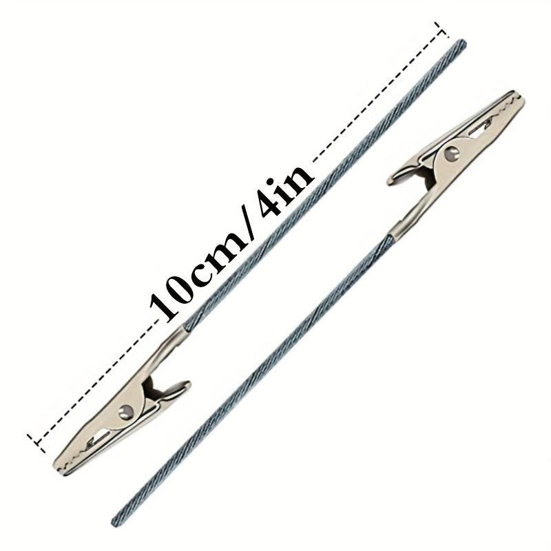 10pcs Metal Wire Crocodile Clip With Long Tail 4 Inches