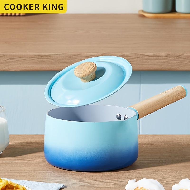 COOKER KING 6 3in Nonstick Saucepan Glass Lid