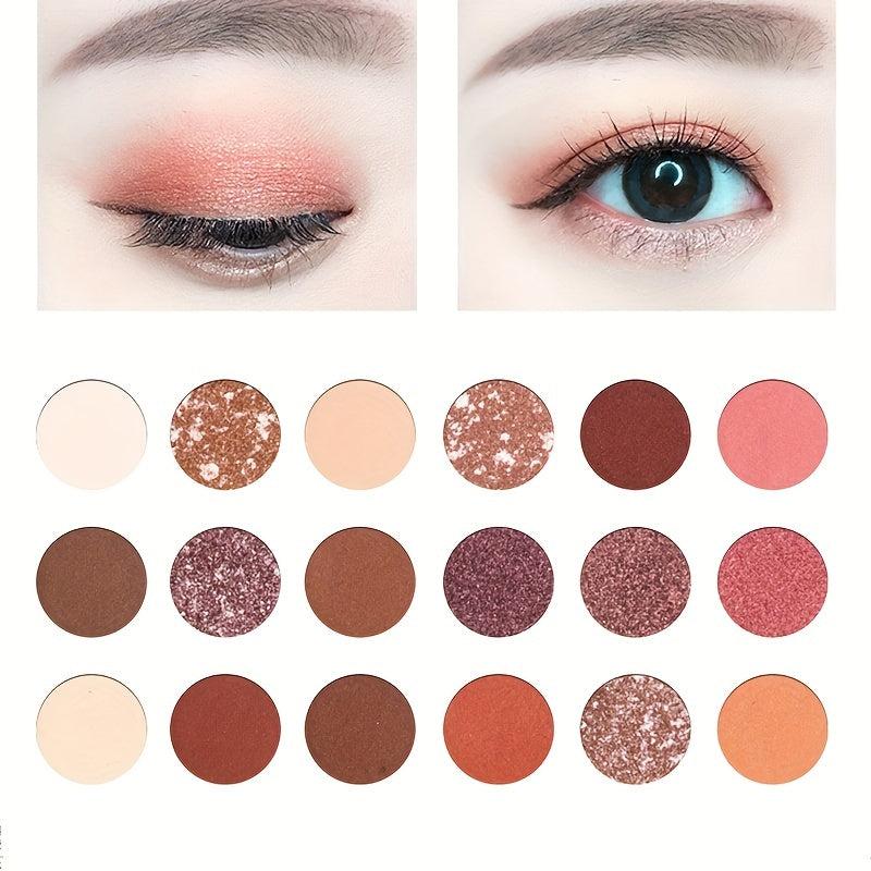 18 Colors Desert Eyeshadow Palette Shimmer & Matte Finish Long Lasting Blendable