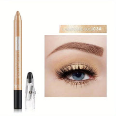 Long Lasting 12 Pearly Eyeshadow Palette with Built in Sharpener