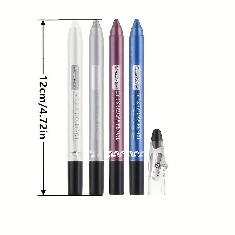 Long Lasting 12 Pearly Eyeshadow Palette with Built in Sharpener