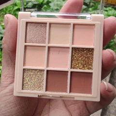 9 Colors Pearly Sequin Eyeshadow Palette Waterproof