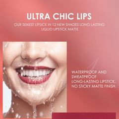 6-Piece Nude Lip Liner & Lipstick Set Matte Finish