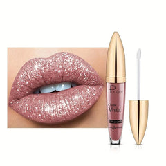 Long Lasting Matte Lip Gloss with Glitter Finish Waterproof Lipstick