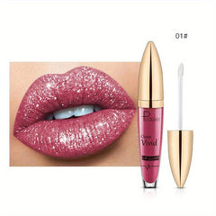 Long Lasting Matte Lip Gloss with Glitter Finish Waterproof Lipstick
