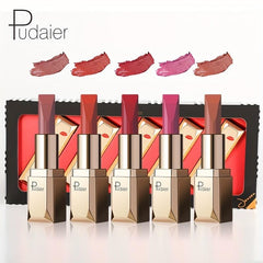 5-Piece Matte Lipstick Set Waterproof Long-Lasting Gift for Women