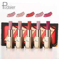 5-Piece Matte Lipstick Set Waterproof Long-Lasting Gift for Women