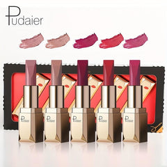 5-Piece Matte Lipstick Set Waterproof Long-Lasting Gift for Women