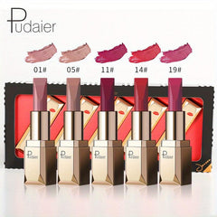 5-Piece Matte Lipstick Set Waterproof Long-Lasting Gift for Women