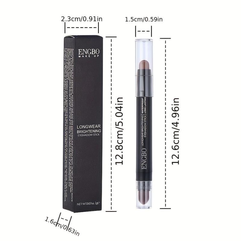 Long Lasting Pearly Matte Eyeshadow Pencil with Brush