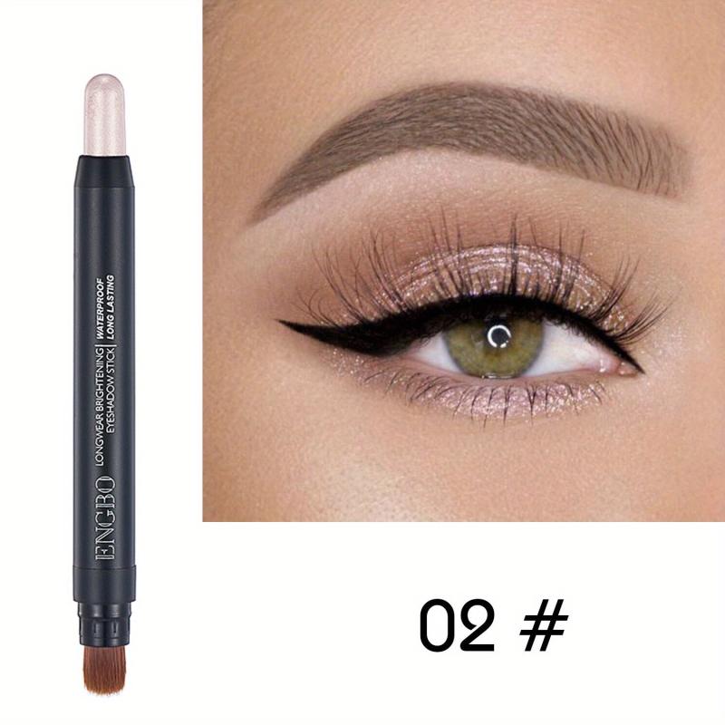 Long Lasting Pearly Matte Eyeshadow Pencil with Brush