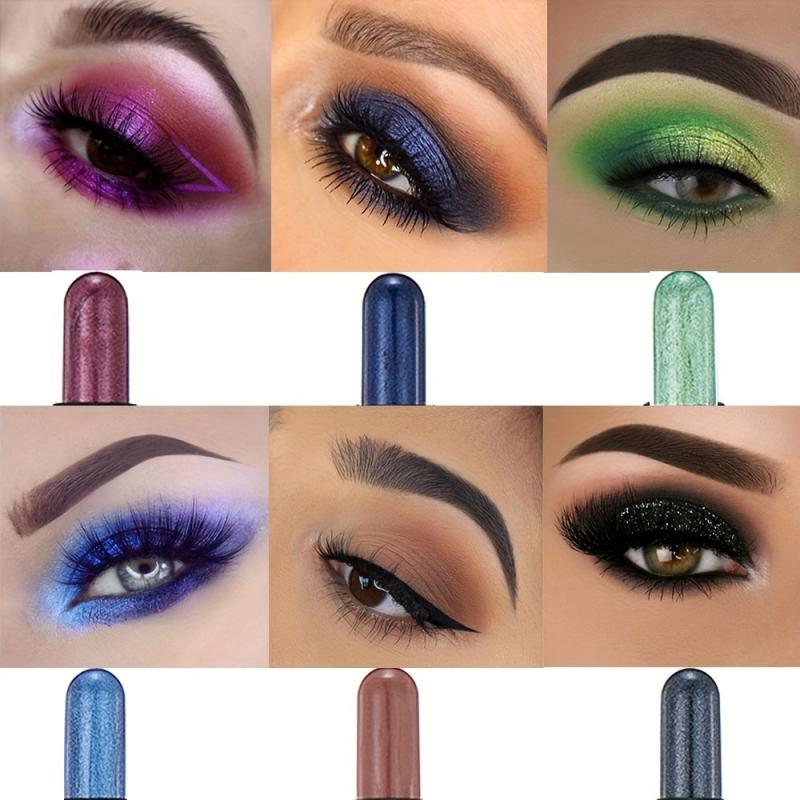 Long Lasting Pearly Matte Eyeshadow Pencil with Brush
