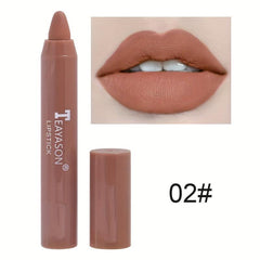 12-Color Matte Lipstick Crayons Long Lasting Waterproof Sun Protection