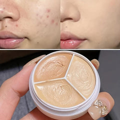 Long Lasting 3 Concealer Palette for Brightening and Covering Acne Marks