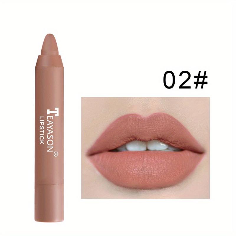 Matte Lipstick Crayons - 12 Colors Long Lasting Waterproof Sun Protection