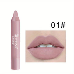 Matte Lipstick Crayons - 12 Colors Long Lasting Waterproof Sun Protection
