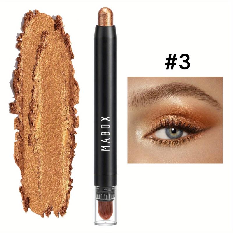 Colorful Pearly Eyeshadow Stick with Brush Head