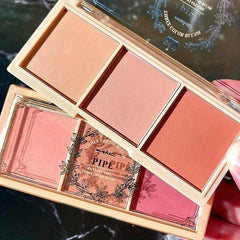 Blush Powder Palette Nude Makeup Natural Matte Milk Tea Orange Long Lasting
